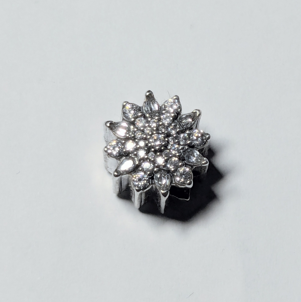 Pandora Ice Crystal CZ Clear Snowflake Charm ALE 925 #791764CZ sterling silver